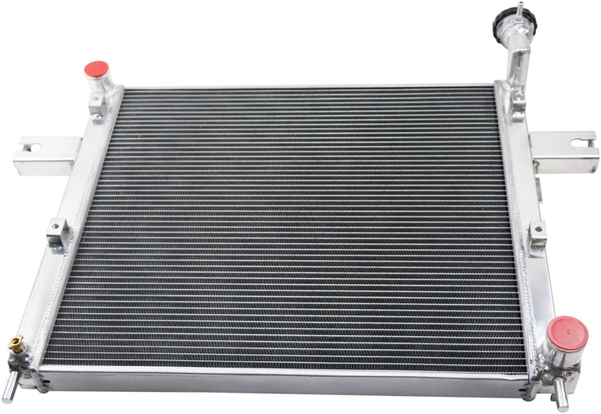 2 Row All Aluminum Radiator Compatible with 2006-2010 Jeep Commander 3.7 4.7/1999-10 Grand Cherokee 3.0L 3.7L 4.7 V6 6.1L V8