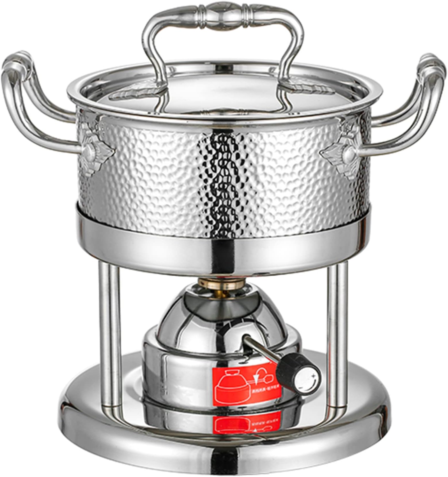 Chafing Dish Buffet Set, Stainless Steel Catering Food Warmers with Lid & Holder and Fuel Can for Weddings Parties Banquets Catering Events/Silver