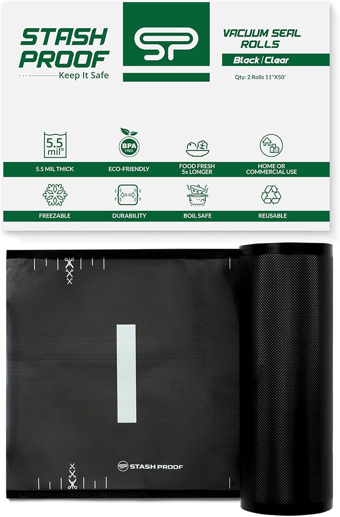 Rollos Bolsa al Vacío 11" x 50' 2 Paquetes 5.5 Mil BPA Free miniatura 6