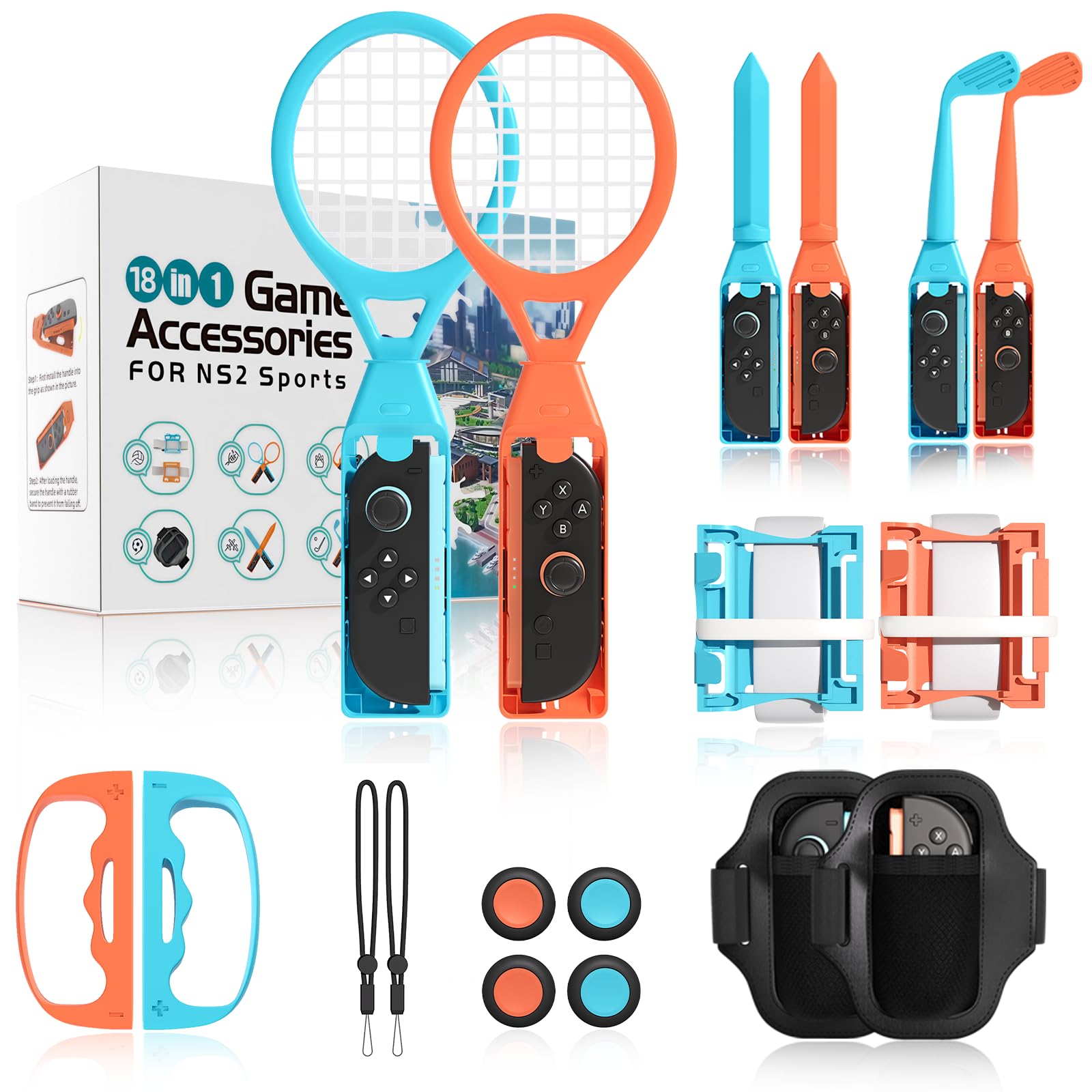 Amazon.com: Switch 2 Sports Accessories Bundle – 18-in-1 Switch