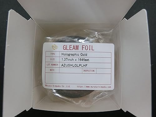 Miniatura 6 de GLEAM FOIL Lámina holográfica para máquinas de estampado en caliente. (El patrón de color es oro holográfico). Se utiliza para tarjetas de visita,