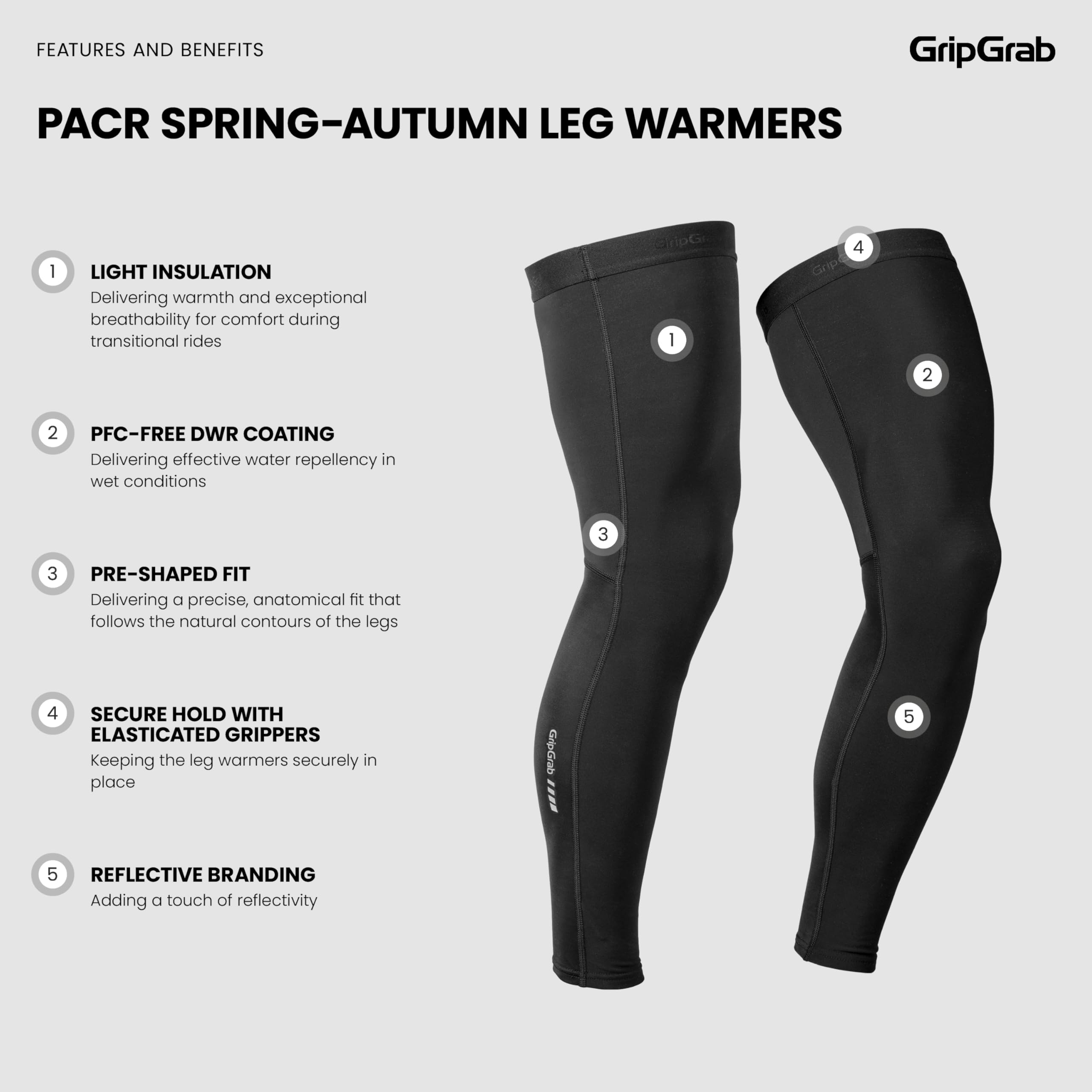 GripGrab Leg Warmers Jambières de transition pour le printemps et l'automne pour homme et femme Vélo de course VTT Gravel
