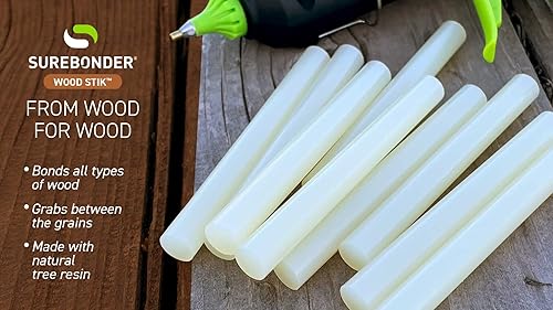 Miniatura 6 de Surebonder Pistola de pegamento caliente inalámbrica, alta temperatura, tamaño completo, 60 W, 50 % más de potencia  Se adhiere firmemente a metal,