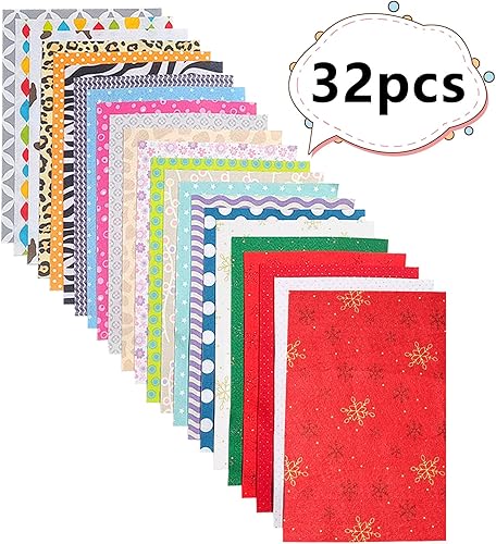 Miniatura 3 de Tela de fieltro impresa, hojas de tela de fieltro patrón, 23 patrones de fieltro para manualidades, fieltro artesanal de 7.9x11.8 in para proyectos