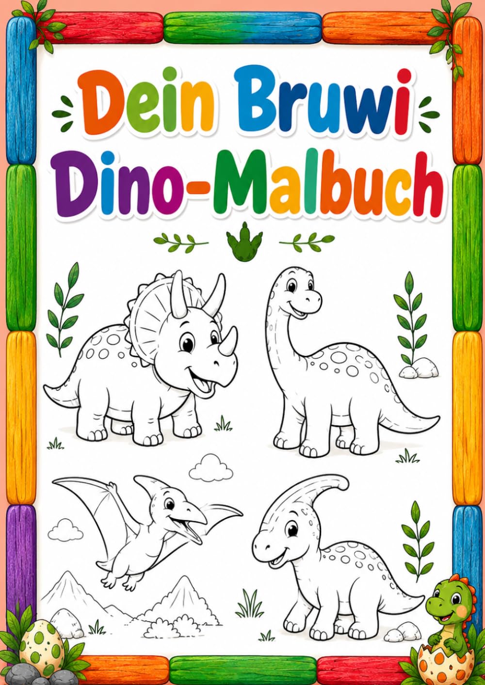 Dein Bruwi Dino-Malbuch: Entdecke die bunte Welt der Dinosaurier!