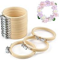 Vista 7 de Caydo 12 aros de bordado de 10 pulgadas, anillo de punto de cruz, para manualidades, costura práctica y manualidades de bordado de bricolaje