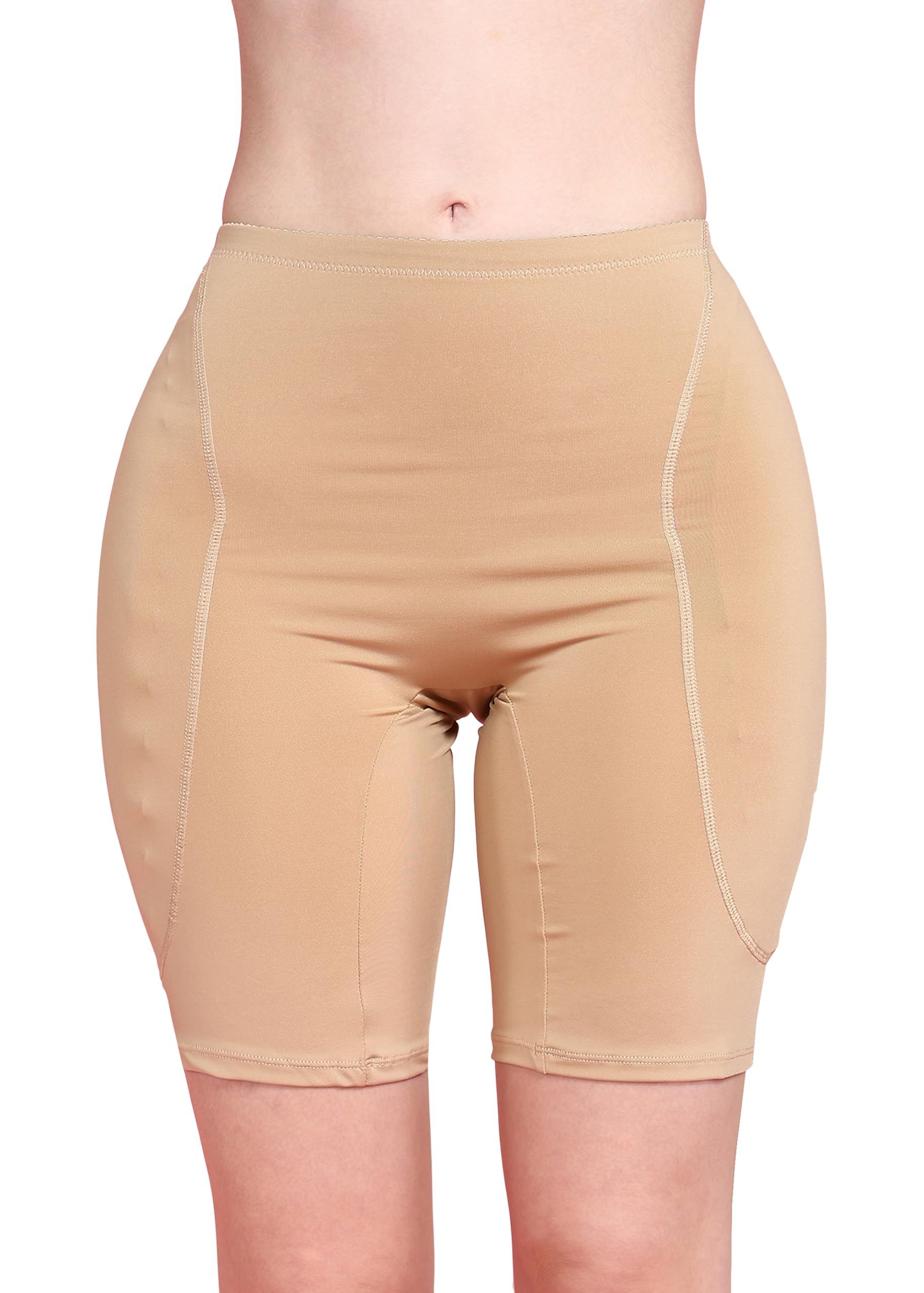 sensual lady Women's Butt Lifter Shapewear Underwear 2 Big Sponge Padded Plus Size Body Shaper Butt Hip Enhancer | Sarees Low Waist Shapewear | Black/Skin-picture-25