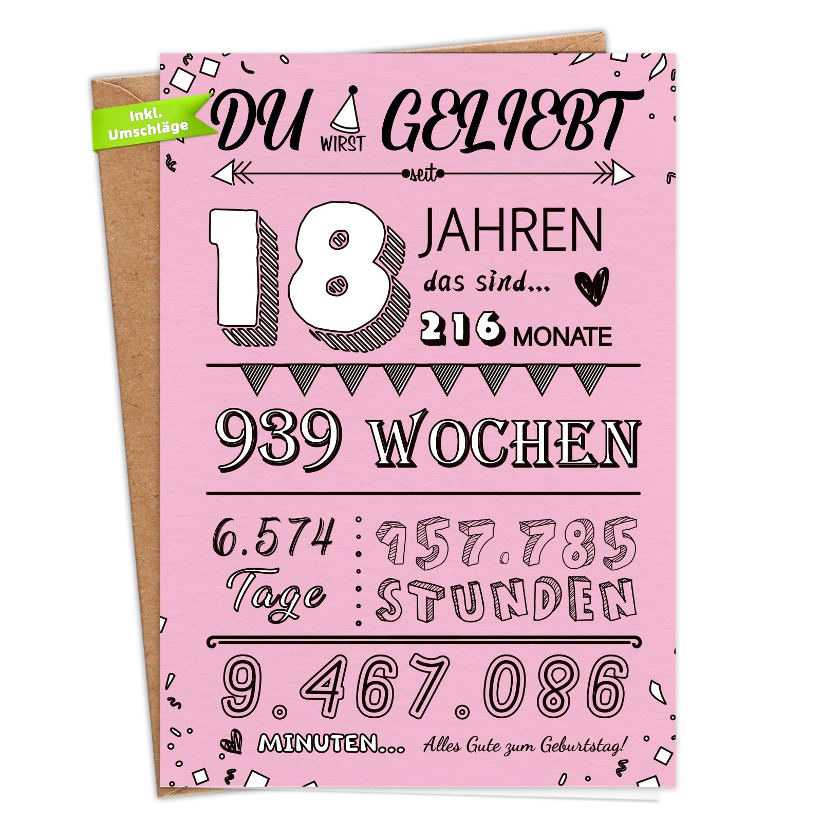 WenmthG Hochzeitskarte Geldgeschenk–Originelles Hochzeitsges