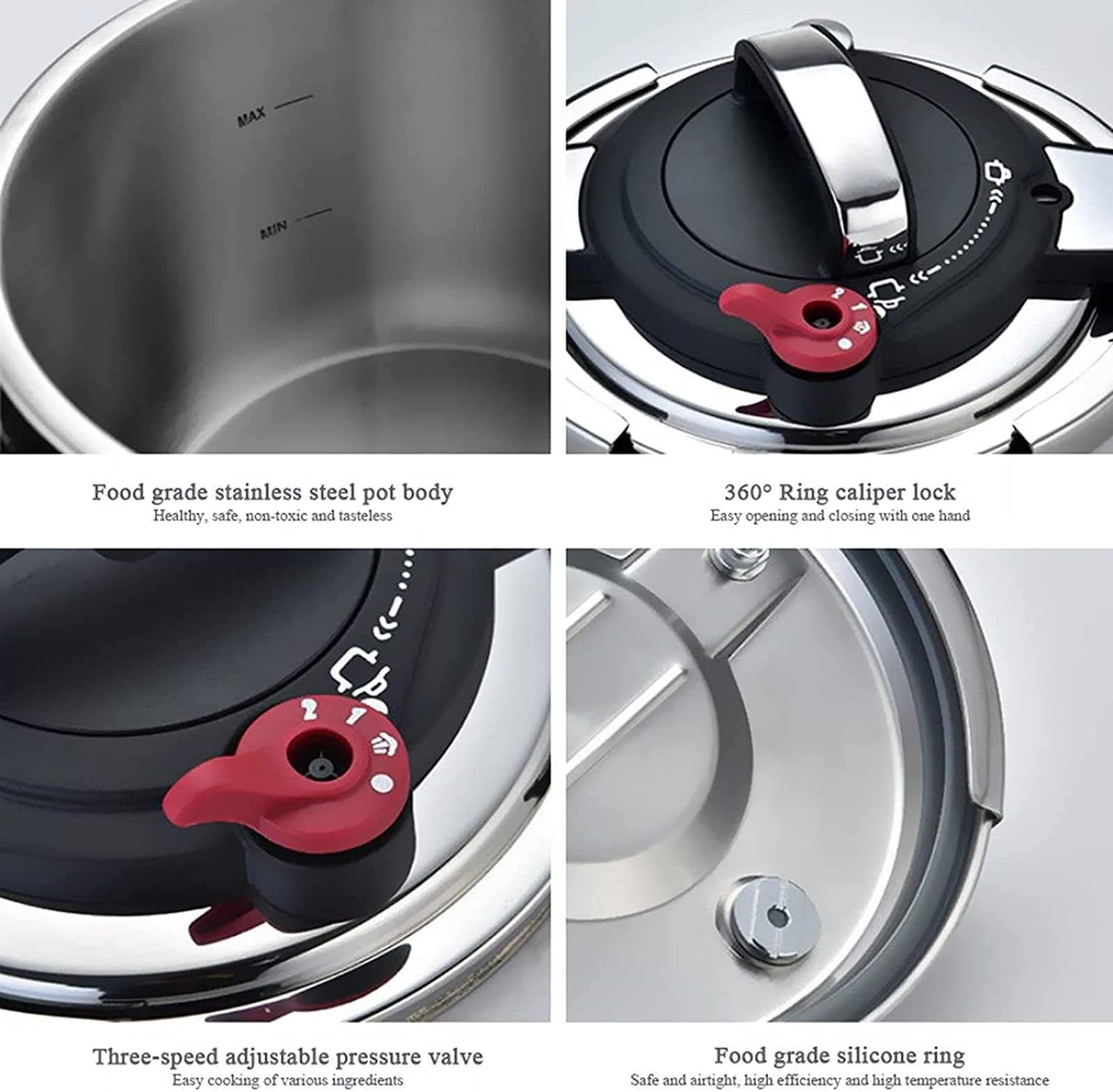 Autocuiseur 5 Litres Induction - Aluminium Avec Insert Vapeur - Pour Viande, Volaille, Ragoûts - Maison Ou Professionnel