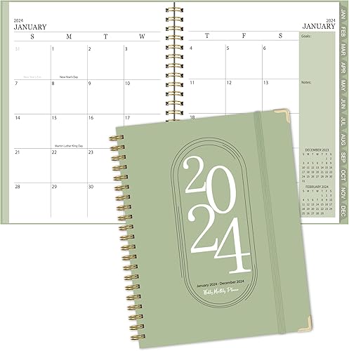 Miniatura 1 de Agenda 2024  Agenda semanal y mensual 2024 enero a diciembre, encuadernada en espiral, 6.3 x 8.6 pulgadas, agenda académica  Calendario para