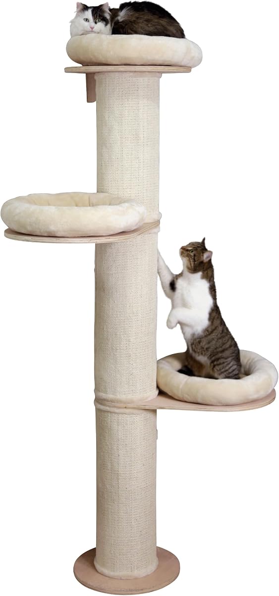 Kerbl Pet Kratzbaum Dolomit Tower, Ø38cm Höhe 187cm, beige