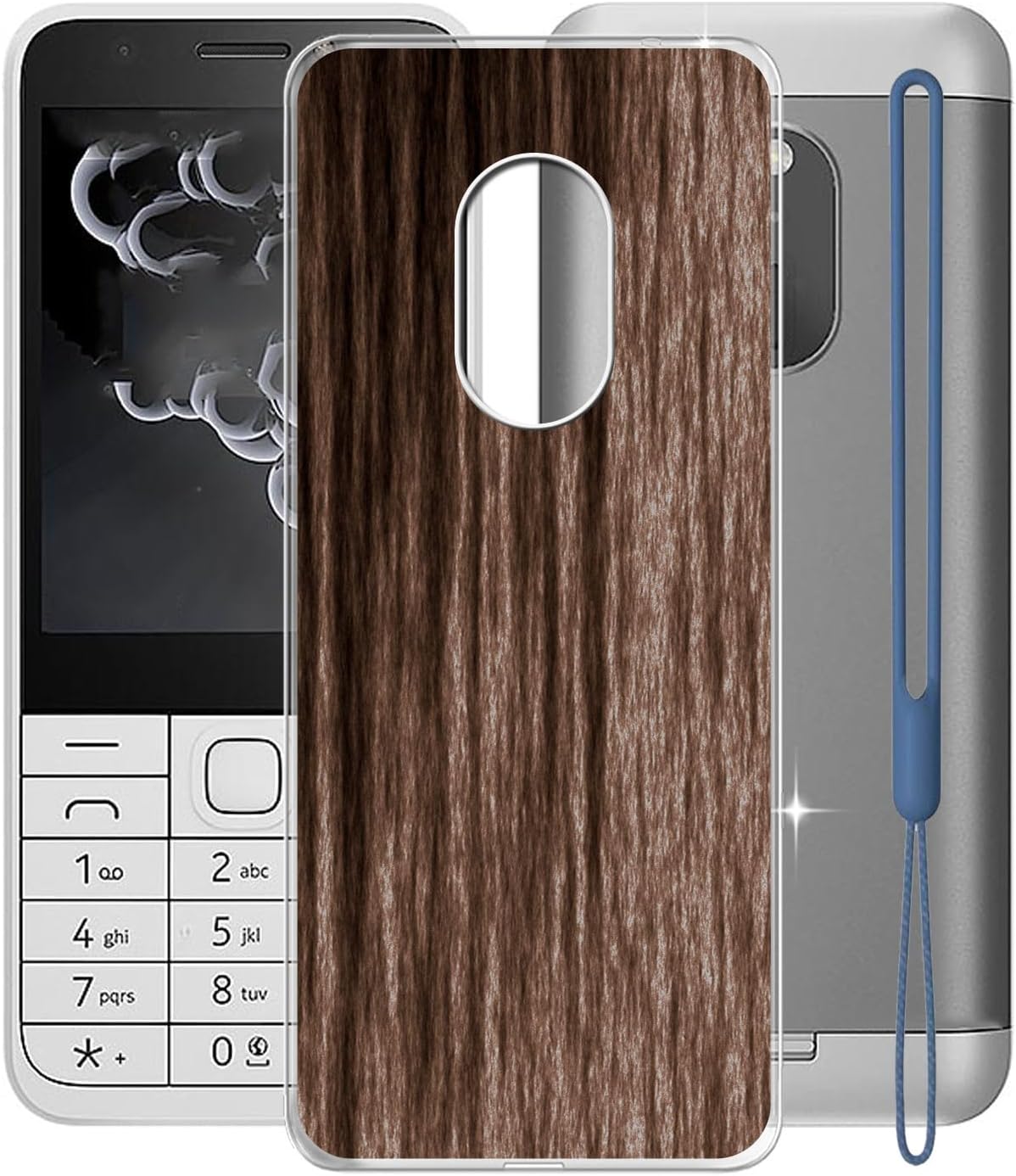 for Nokia 230 2024 Case, WXPPJ Full Body Protection Shockproof Cover Case, Transparent Soft Silicone TPU Back Cover Bumper Phone Case for Nokia 230 2024 (2.80") - XV22