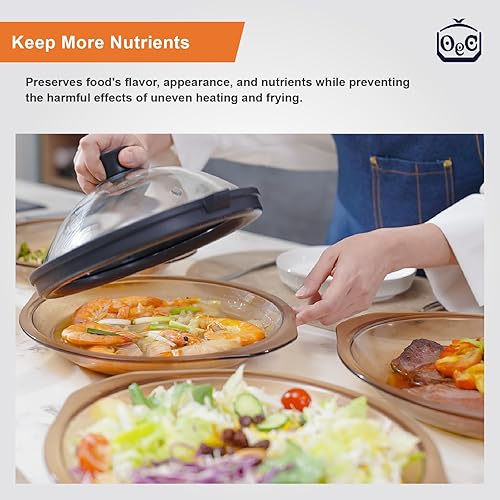 Miniatura 8 de OEC Libera la inspiración culinaria! Tapa de microondas con bloqueo de agua, mantiene la humedad, evita la sequedad, cocinar más fácil, sabor y