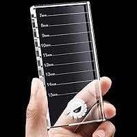 Vista 8 de Maitys Paleta de extensión de pestañas de cristal de tamaño más grande, bandeja de pestañas postizas de vidrio con pegamento adhesivo