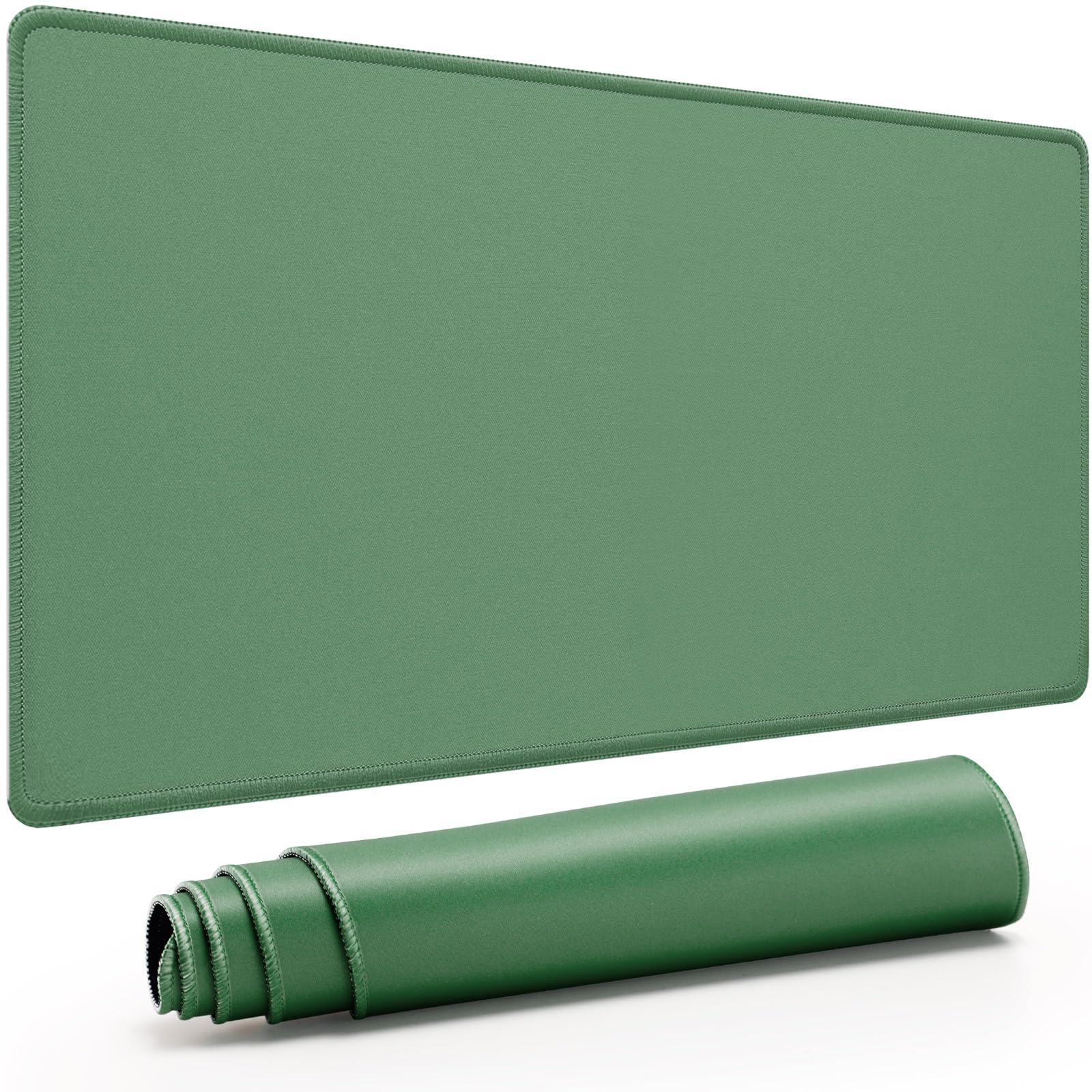 GimarsLarge Gaming Mouse Pad, Extended Desk Pad with Vivid Color Printed, Non-Slip Rubber Base Mousepad with Stitched Edges, Keyboard Mouse Mat Desk Pad for Laptop,Working, Officing, Home-Dark Green