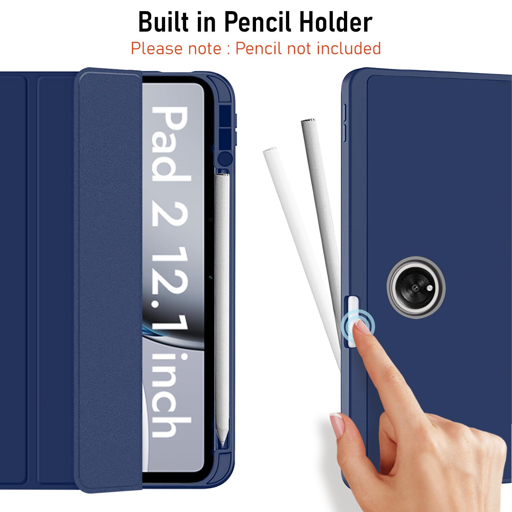 Robustrion Cover Case for OnePlus Pad 2 12.1 inch Cover - Navy — Amazon image 4