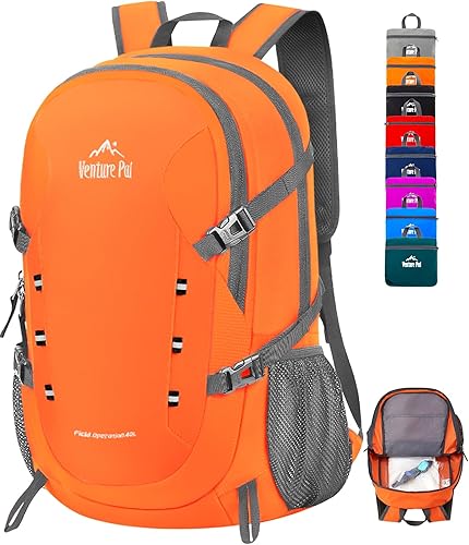 Miniatura 42 de Venture Pal - Mochila de 40 L, ligera y plegable, para senderismo y viajes A5-negro