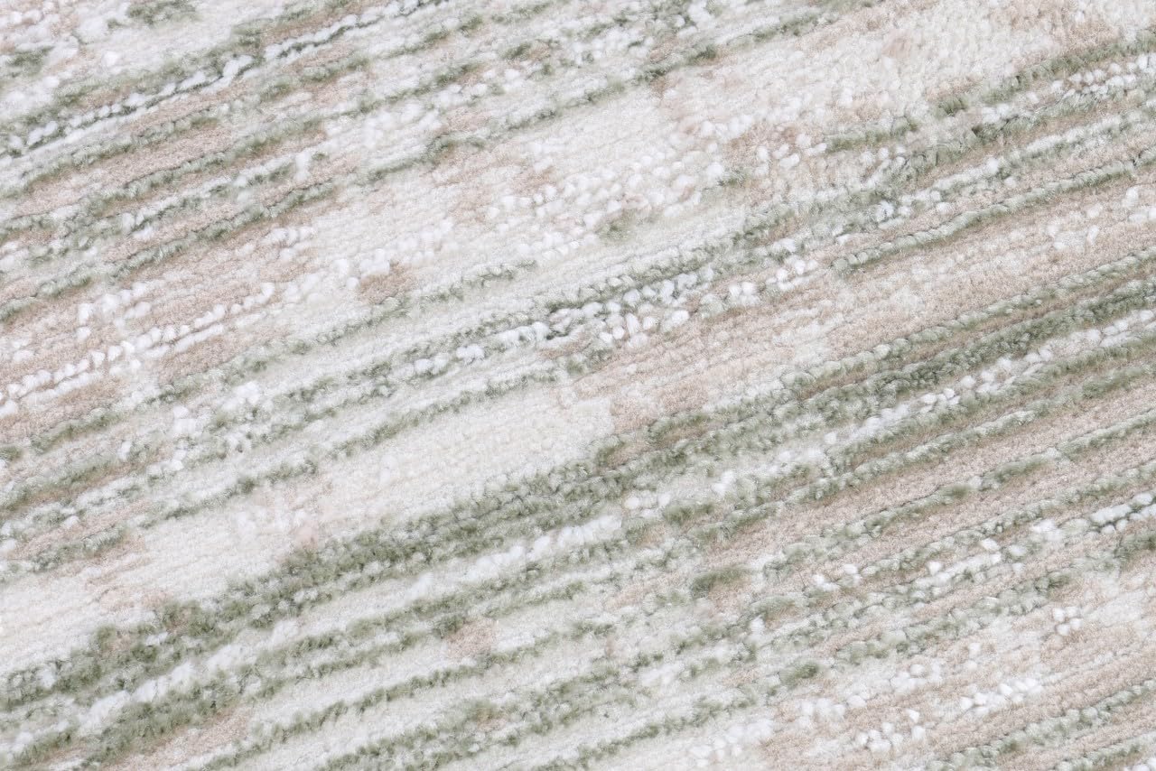 Mazovia Alfombra Salón 80x150cm Verde Abstracto Suave Antialérgico Vistoso