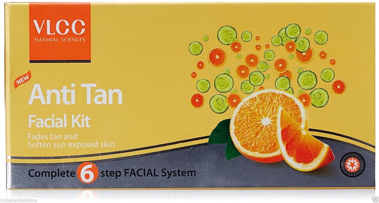 VLCCNatural 6 Step Anti Tan Single Facial Kit it Fades Skin Tanning (60 g)