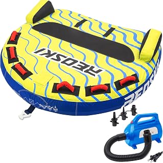Towable Tube with Electric Air Pump 120V Powerful and Quick Inflatation in 3-Mins