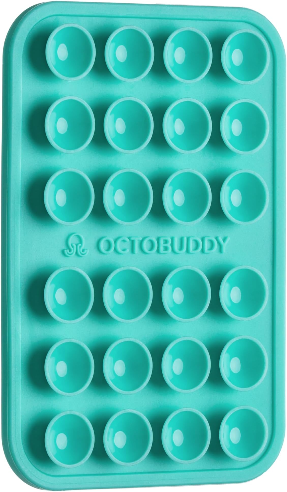 OCTOBUDDY - Silicone Case Suction Phone Case Adhesive Mount - Hands-Free,Strong Grip Holder For Selfies&Videos - Durable,Easy To Use - Iphone&Android Compatible - 2.25? X 3.25?,Pastel Turquoise