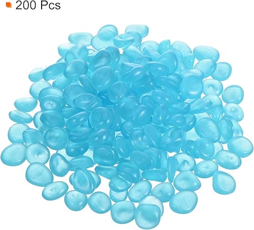 Vista 52 de MECCANIXITY 200 piedras brillantes de 0.512-0.669 in brillantes para decoración en la oscuridad, piedras luminosas, decoración de bricolaje naranja