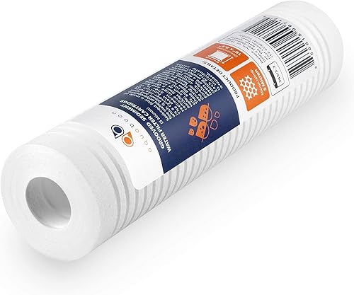 Miniatura 10 de Aquaboon cartucho de filtro de agua de sedimento ranurado, 10 pulgadas x 2.5 pulgadas, para cualquier unidad RO