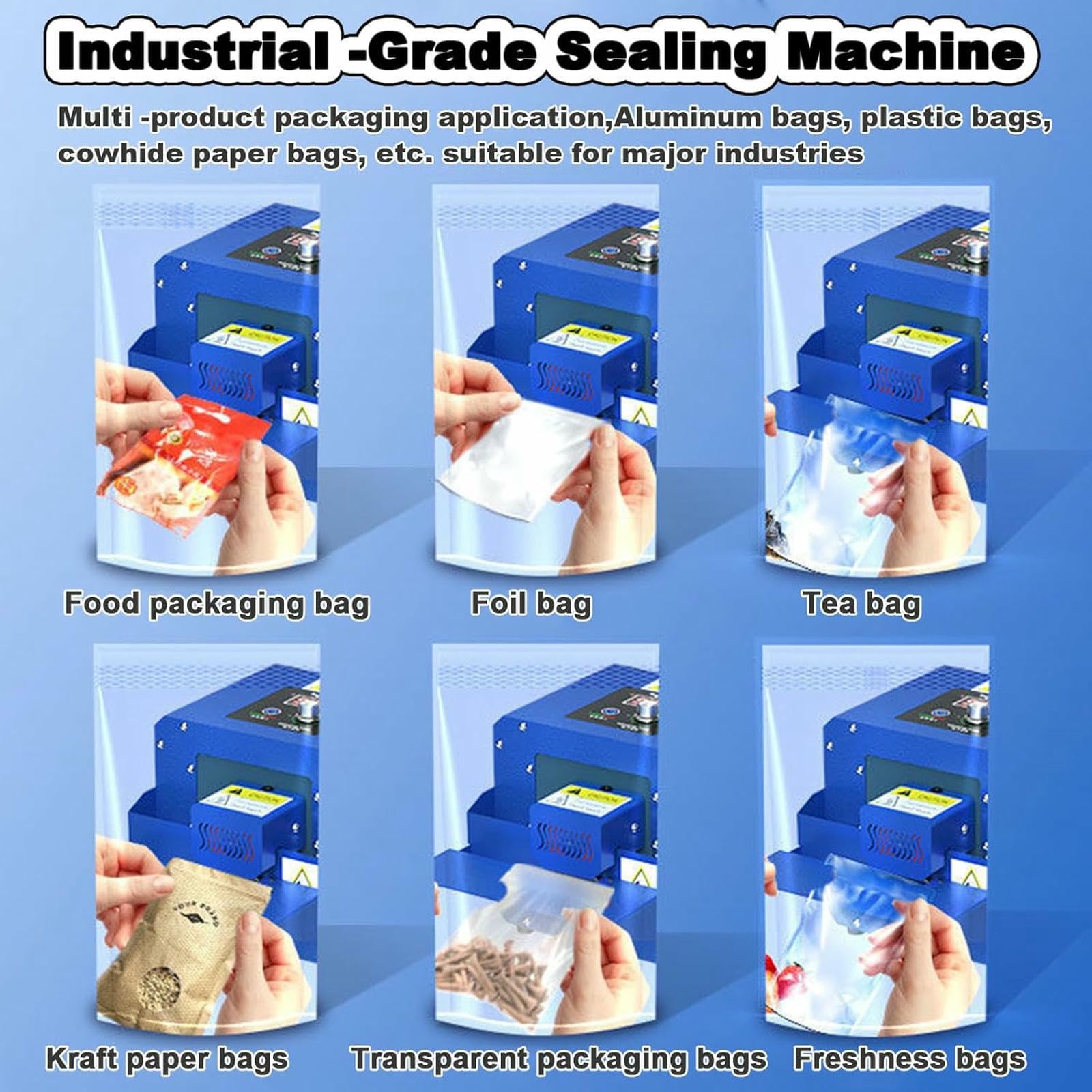 Scellant De Bande Continue Automatique, Sac en Plastique en Plastique Automatique Machine De Scellage, Machine d'emballage Alimentaire en Acier Inoxydable