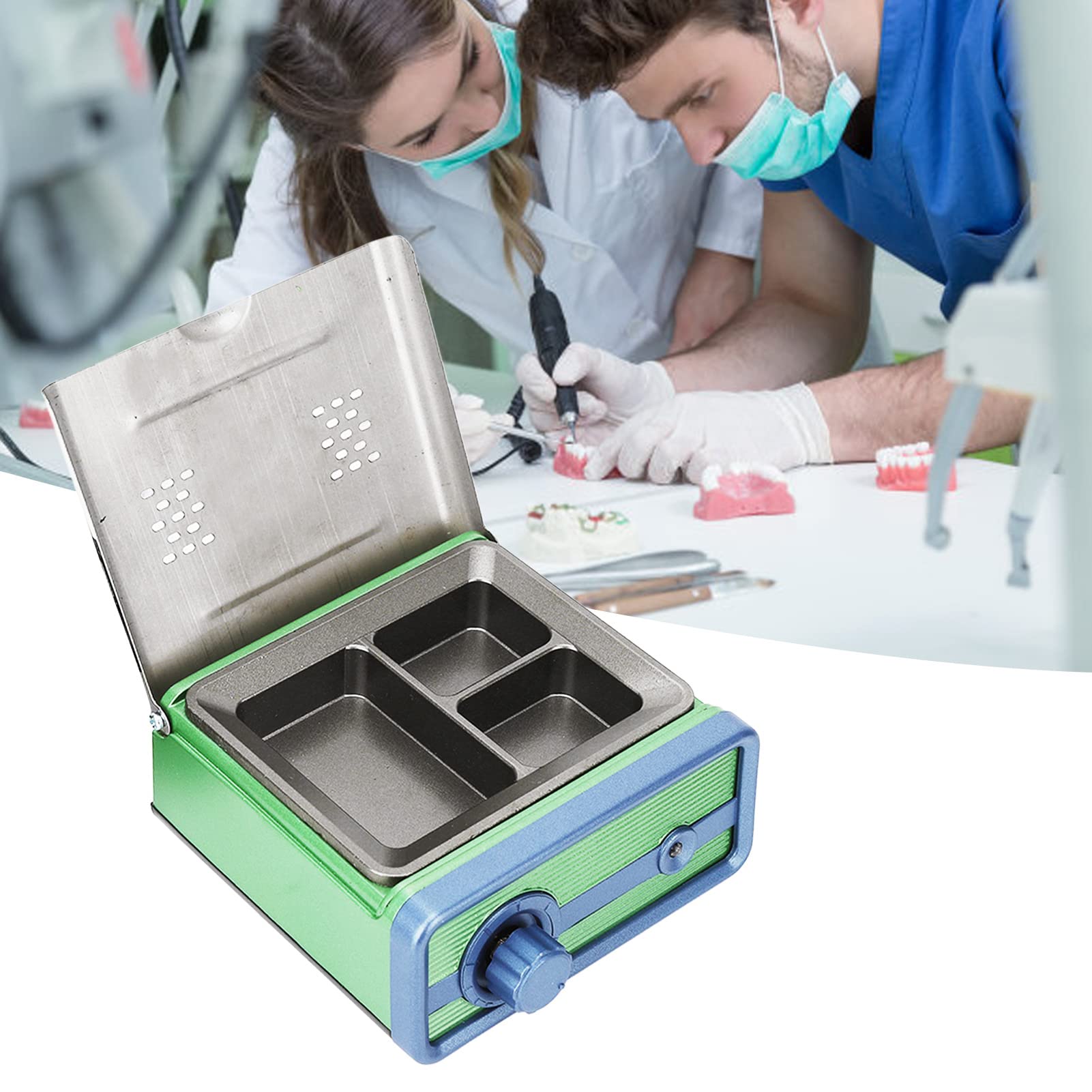 Fondeur De Cire Dentaire, Coque Isolante Anti-Adhésif Laboratoire Dentaire Pot De Cire Analogique Contrôle Automatique De La Température 3 Emplacements Professionnel Pour Les Applications De (Prise