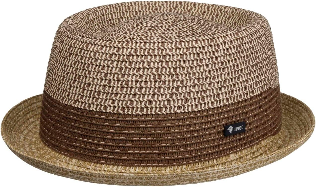 Lipodo Ennario Pork Pie Classic Straw Melange Travel in Italy Men Summer