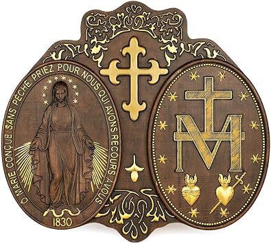 Virgin Mary Wall Decor Handmade Wooden Virgin Mary Wall Plaque Religious Art Sculpture for Home Decor 16 Inch