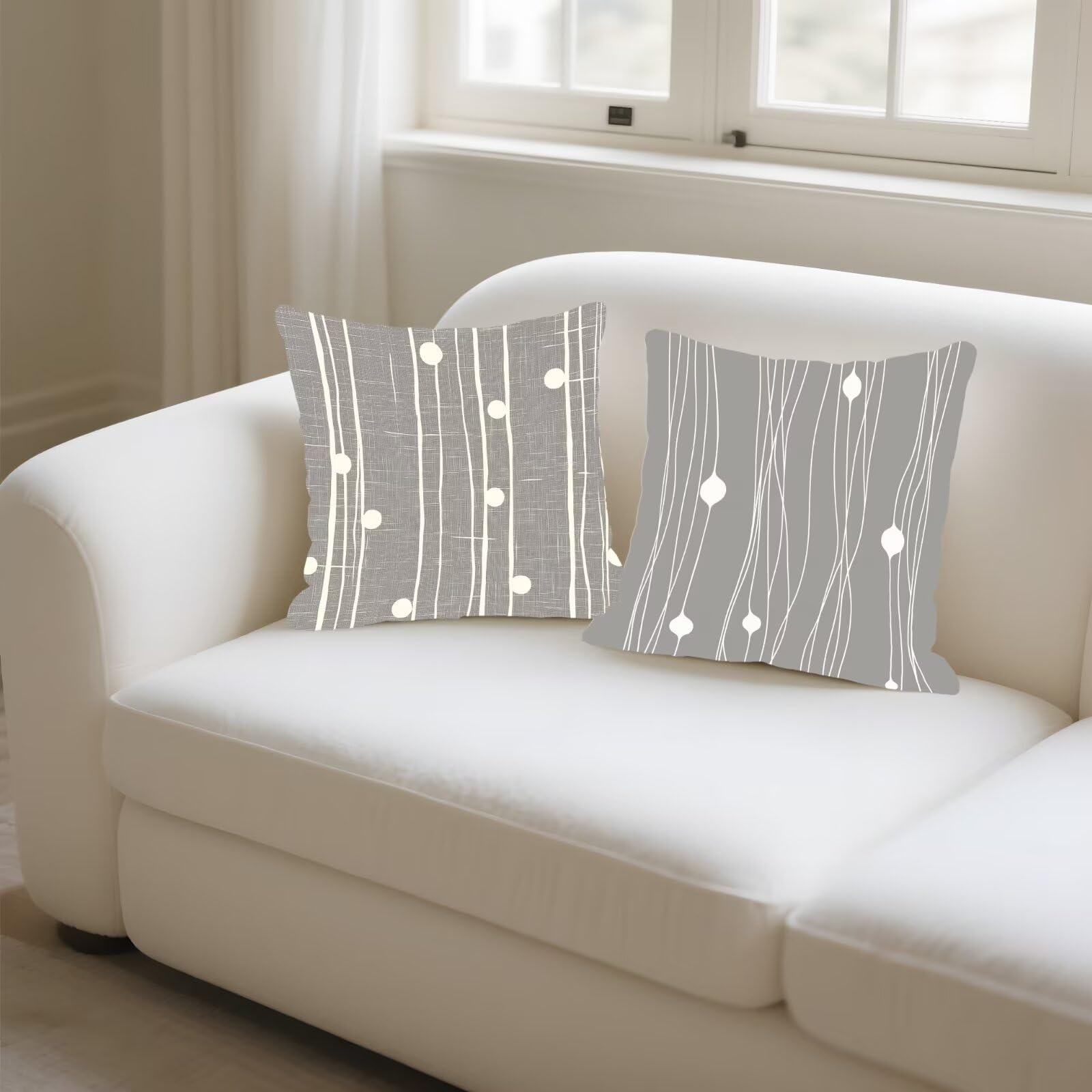 Cojines Sofa Fundas Cojines 50x50cm SúPer Suave Cojin Plano Raya Juego de 4, Fundas Almohada Impermeable Exterior, Interior Y Exterior Cojin Decorativos, JardíN Sillaterraza Regalos NavideñOs P-441