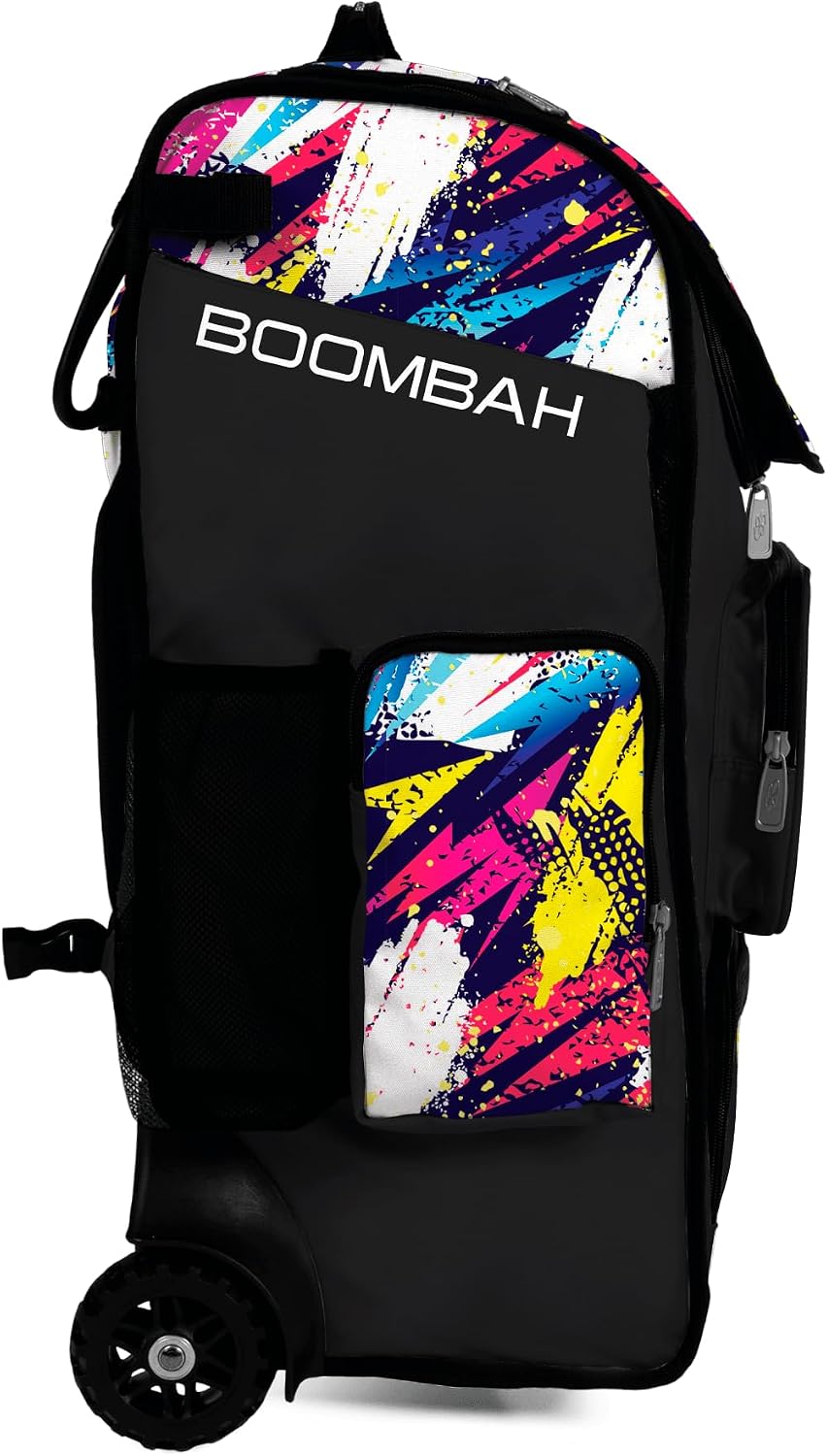 Boombah Ultrapack Hybrid Rolling Bat Bag - Wheeled & Backpack Version - Shattered Multi
