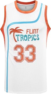 Jackie Moon 33 Coffee Black 7 Flint Tropics Semi Pro 90s Hip Hop Clothes for Party Men Basketball Jersey Green White