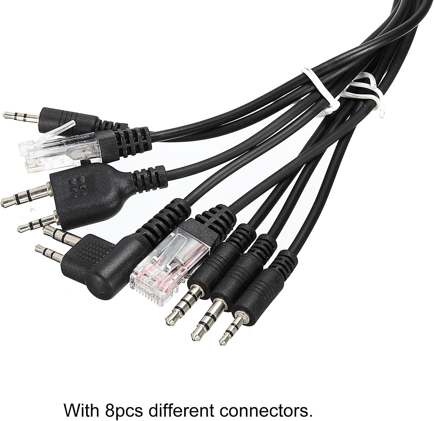 MECCANIXITY 8 in 1 Multifunctional USB Programming Cable Compatible for Walkie-Talkie C2102