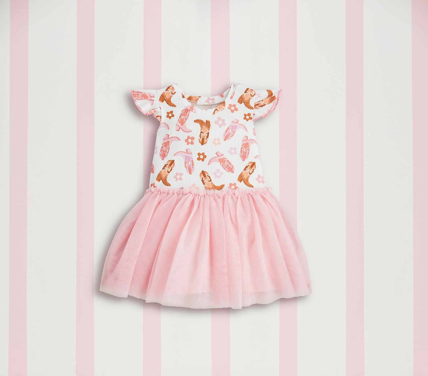 [Mud Pie] カジュアルドレス Mud Pie Children's Cowboy Print Tutu Dress
