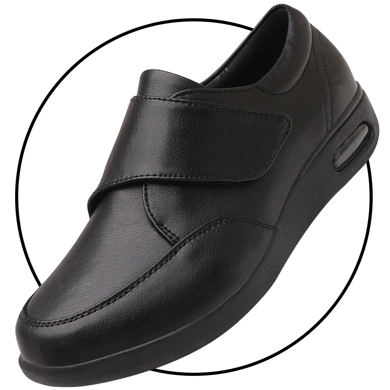 Scarpe per Anziani Donna Impermeabili in Pelle Scarpe Comode Anziani Scarpe Uomo Pianta Larga Pantofole per diabetici Ortopedico Diabetico Slipper