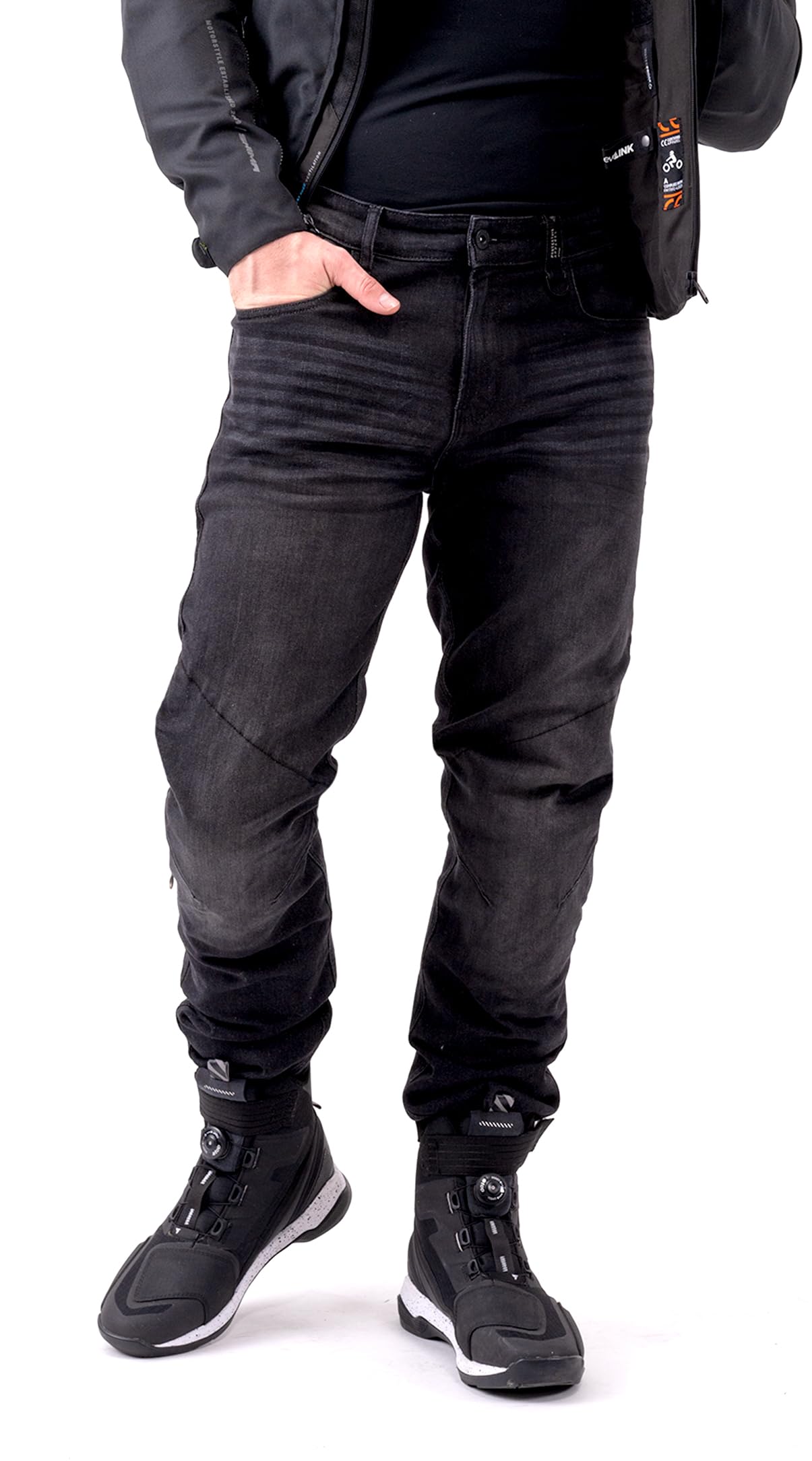 Shima Rider Motorrad Jeans Herren mit Protektoren Airforce Motorradhose Kurzgrößen Hosen Motorradjeans Protektorenhose