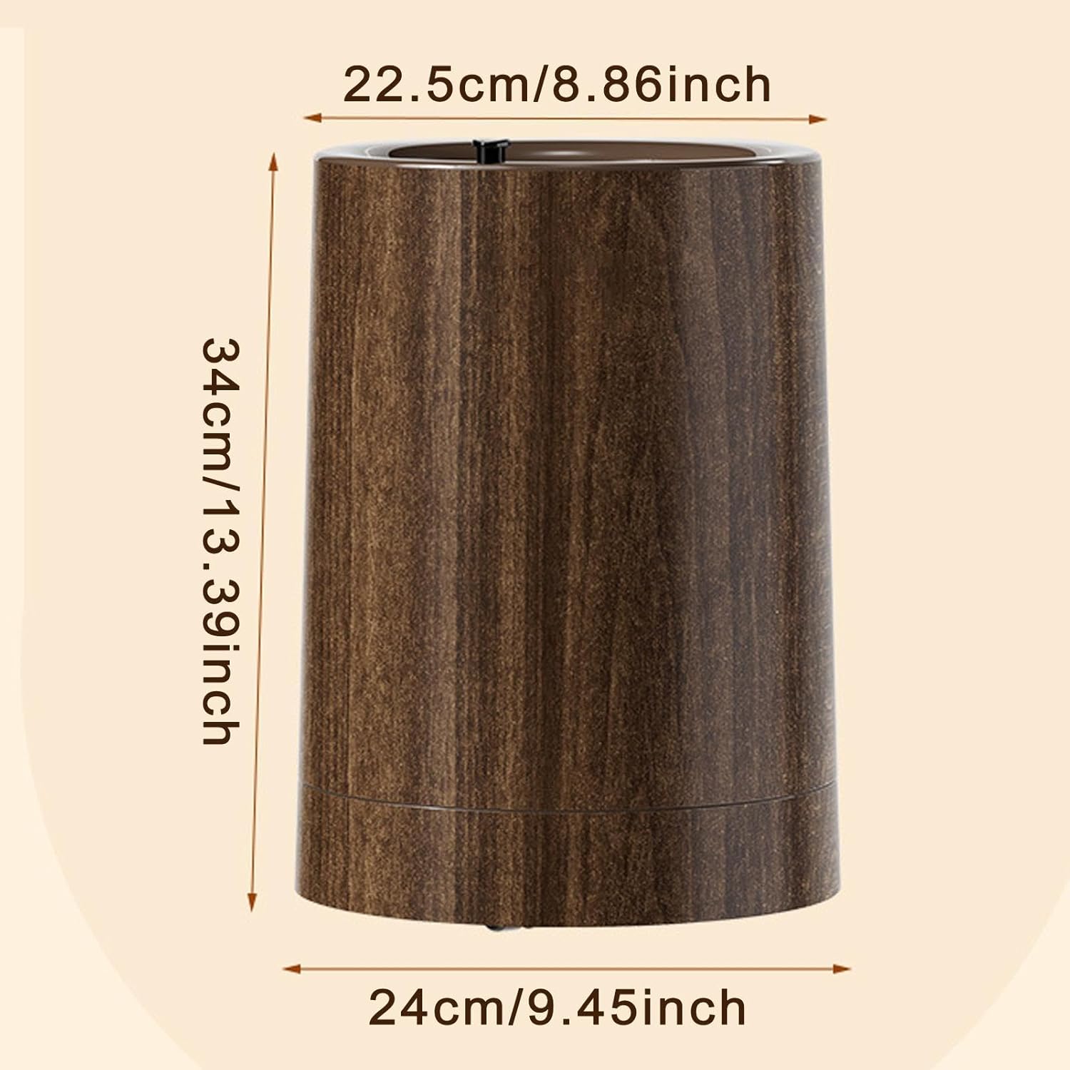 predolo Trash Can Compost Bin 12L Modern Waste Basket for Bedroom Room