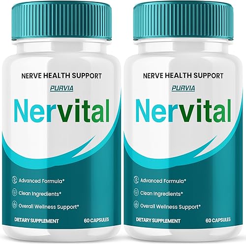 Paquete de 2 cápsulas nerviosas, alivio de neuropatía de máxima fuerza para piernas y pies, estimulador de vitaminas para nervios, suplemento de