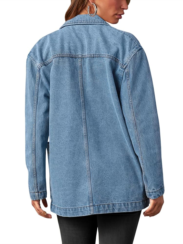 専用です⭐︎over sized Jacket Coat Tankaneo Womens Oversized Denim Jacket Casual Button Up