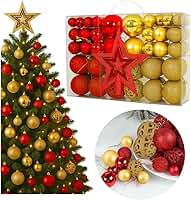 BEMMY Kit 101 Enfeites de Bolas de Natal, Decoração de árvore de Natal, Enfeites para Festa e Casa (101, Mistura de cores). A única Loja Autorizada é a "Bemmy-BR".