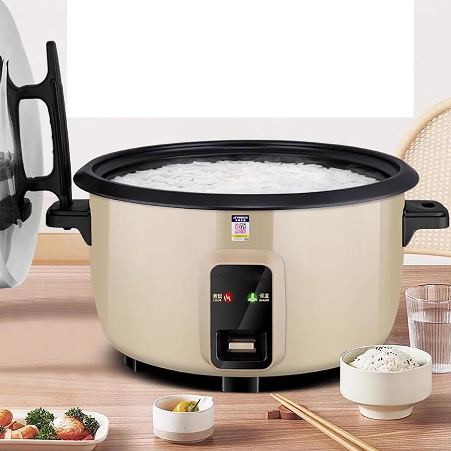 Rice Cooker, Large Capacity 10-23L, Old-fashioned Large Electric Rice Cooker for Commercial Use In Canteens and Hotels, for 10-30 People 220-240V US/EU(13L)