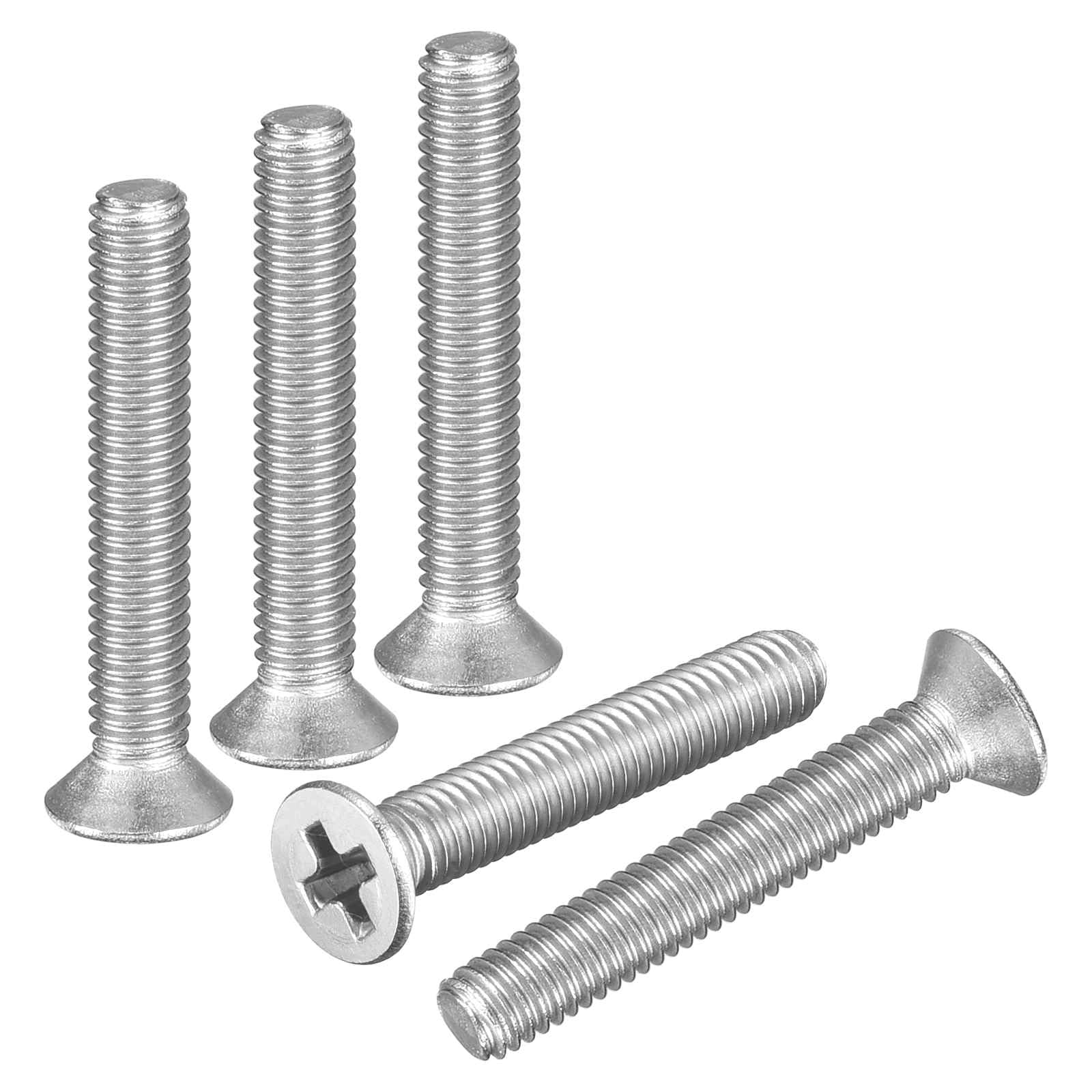 DTGN M3-0.5x20 Flat Head Machine Screws - 100PCS - Good for Electronics and Machinery - 304 Stainless Steel Phillips Countersunk Micro Metric Machine Screw Bolts- Silver