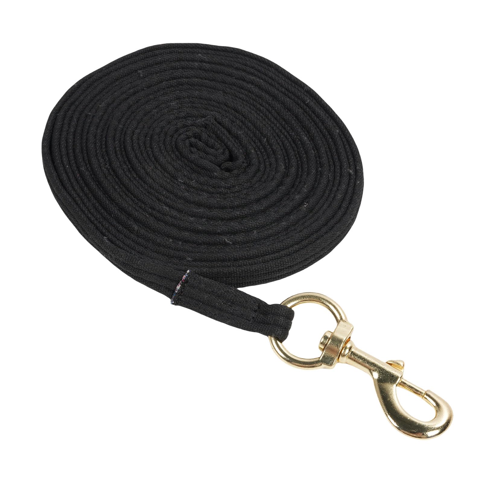 Corda per, di Affondo in Tessuto Intrecciato con Moschettone Rotante per Addestramento e Toelettatura Equestre (BLACK)