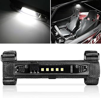 OFFROADTOWN UTV Dome Light Universal Roll Bar Mount Dome LED Light Battery Powered Car Interior Light Map Cab Lights for UTV Truck SXS ATV Mule Polaris RZR Can-am Accessories - White