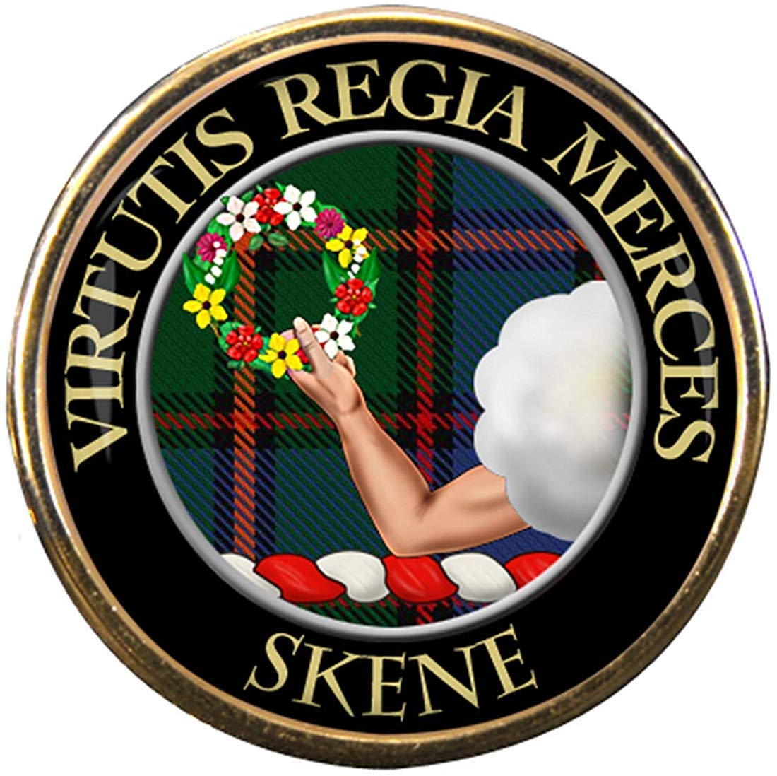 Family-Crests.com Men's Gold Skene Scottish Clan Pin Badge