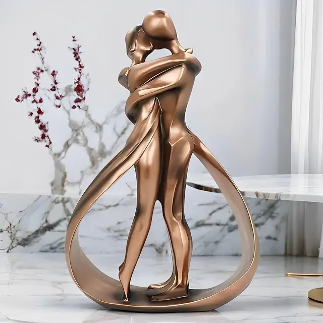 CINY Affectionate Couple Resin Statues - Romantic Love Figurines for Home Decor