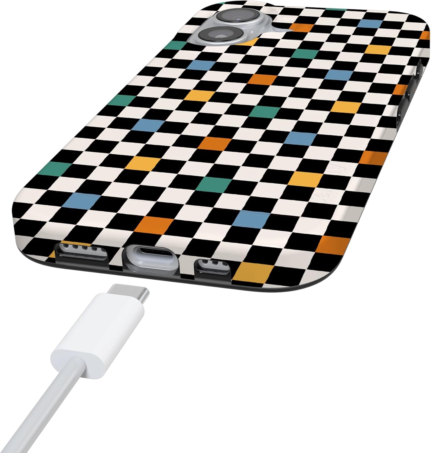 Casely iPhone 17 Case | Old Skool | Retro Checkerboard | Compatible with MagSafe | Classic Ultra Slim Design
