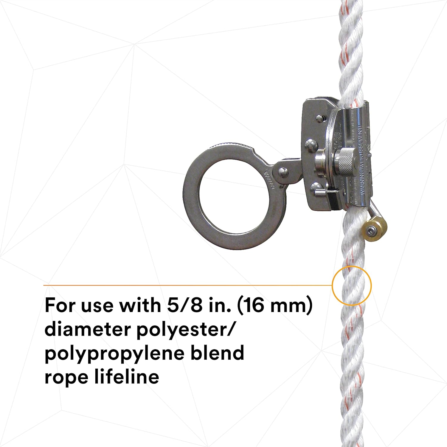 3M Protecta 5000003 Rope Grab for 5/8-Inch Polyester/Polypropylene Rope, Silver